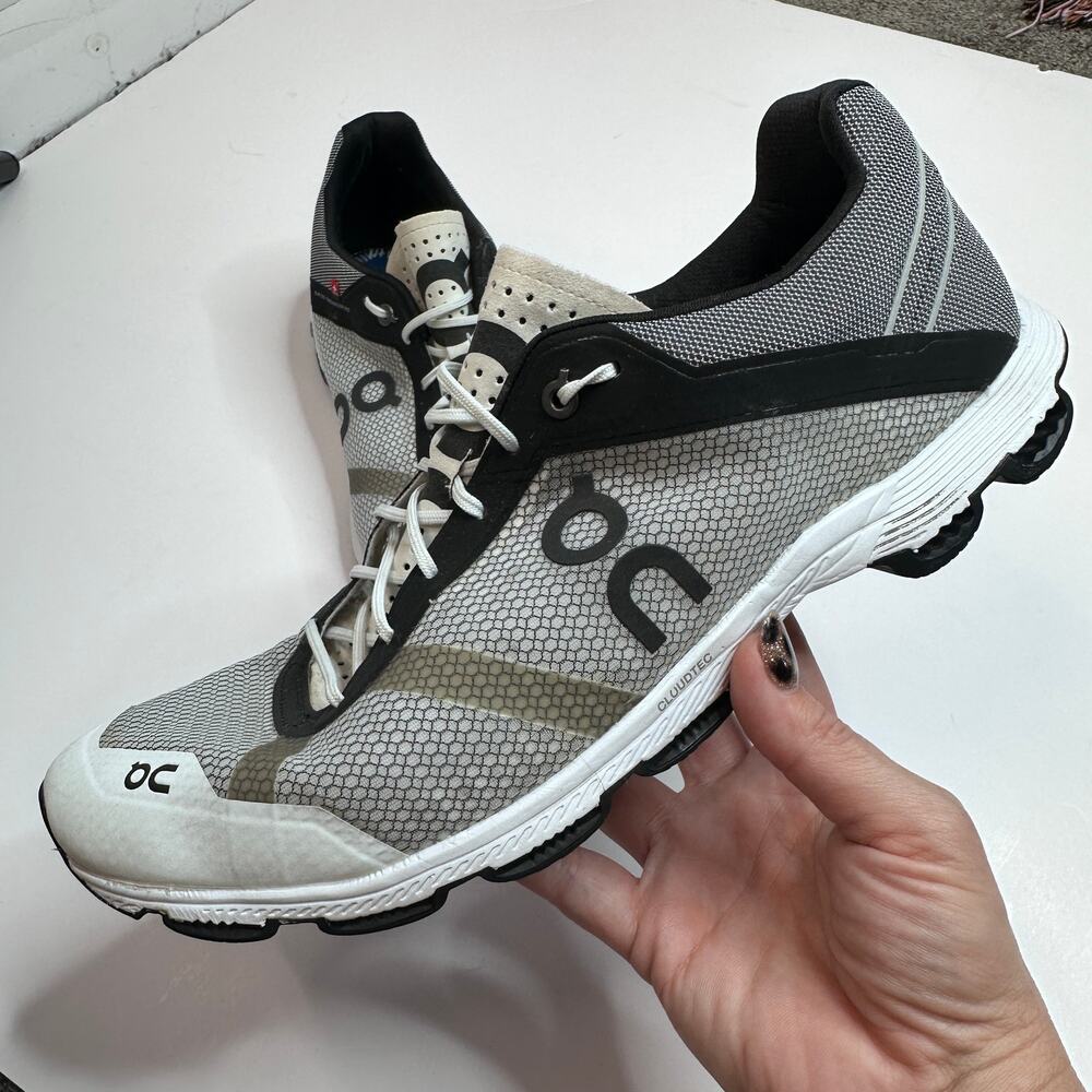 On Cloud Cloudrush Honeycomb Black White Sneakers